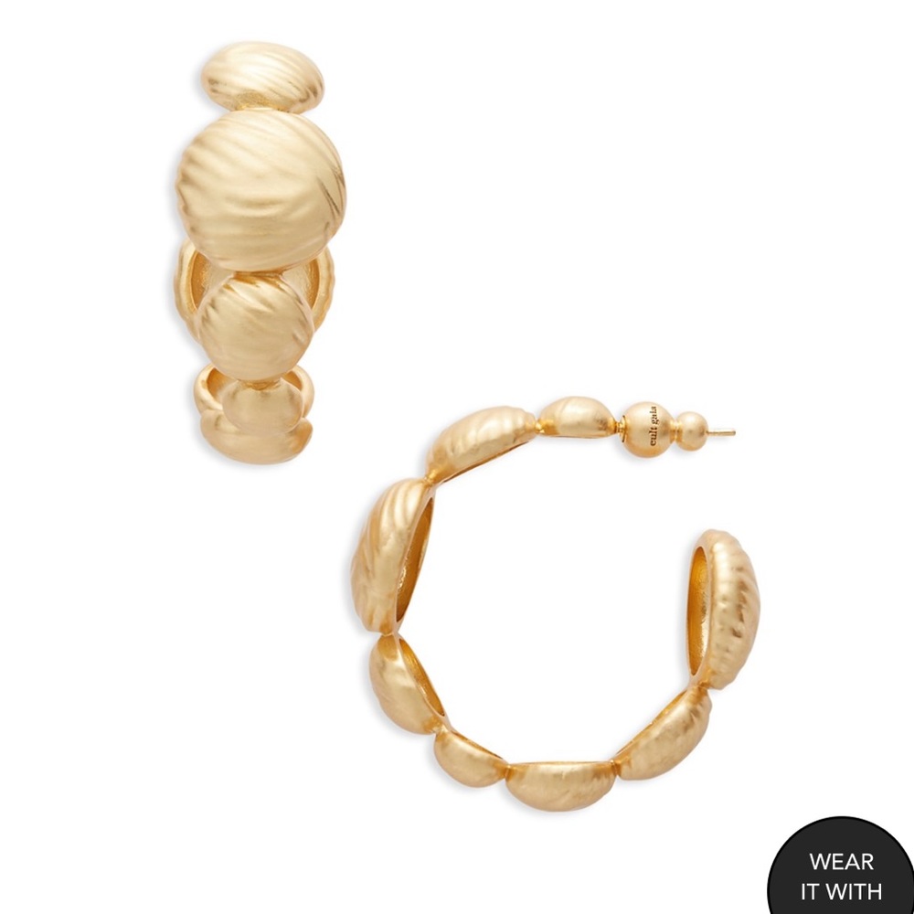 Cult gaia gold hoop earrings-new